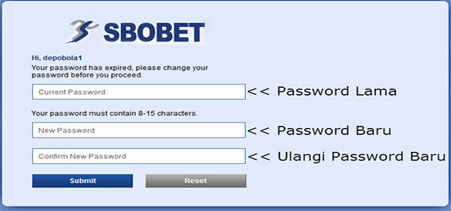 Cara mendapatkan password login sbobet